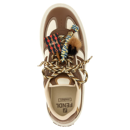 Fendi Multicolor Calfskin Platform Sneakers