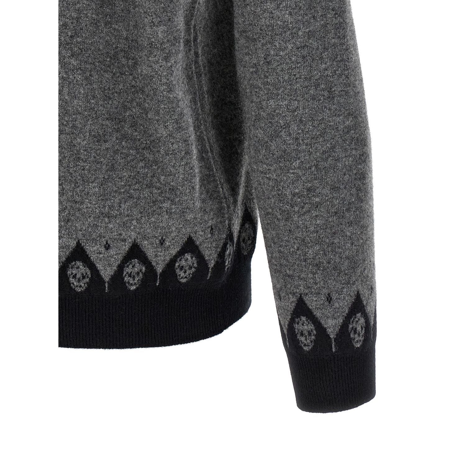 Alexander McQueen Gray Wool Cardigan
