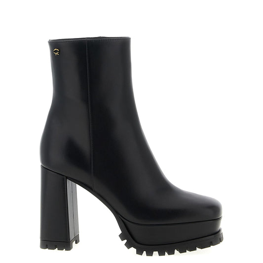 Gianvito Rossi Black Calfskin Ankle Boots