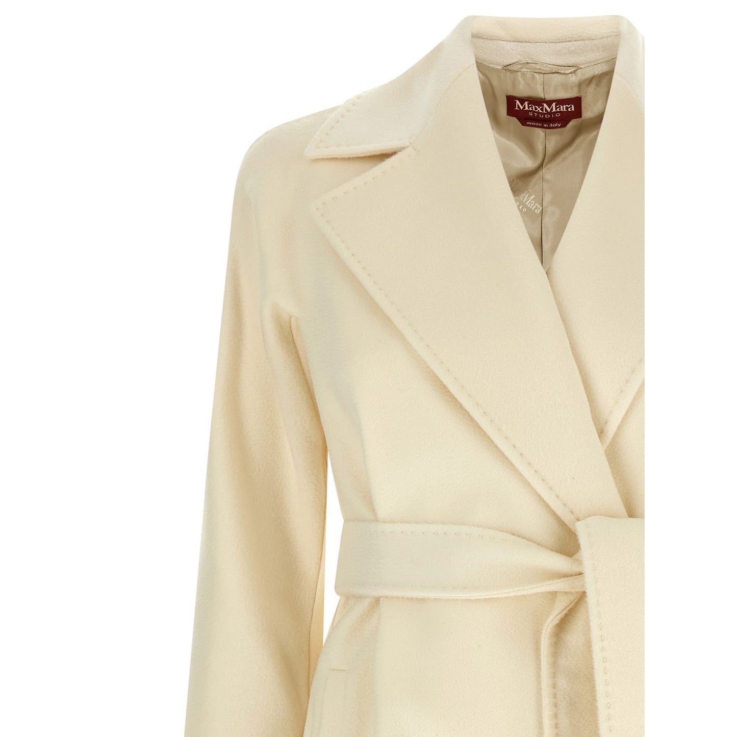 Max Mara White Virgin Wool Coat