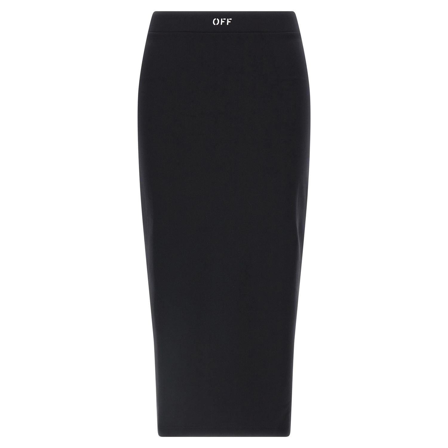 Off-White Black Polyamide Midi Skirt