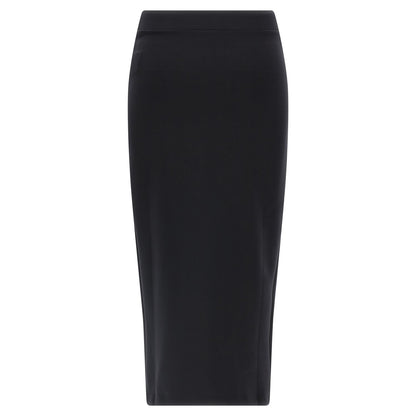 Off-White Black Polyamide Midi Skirt