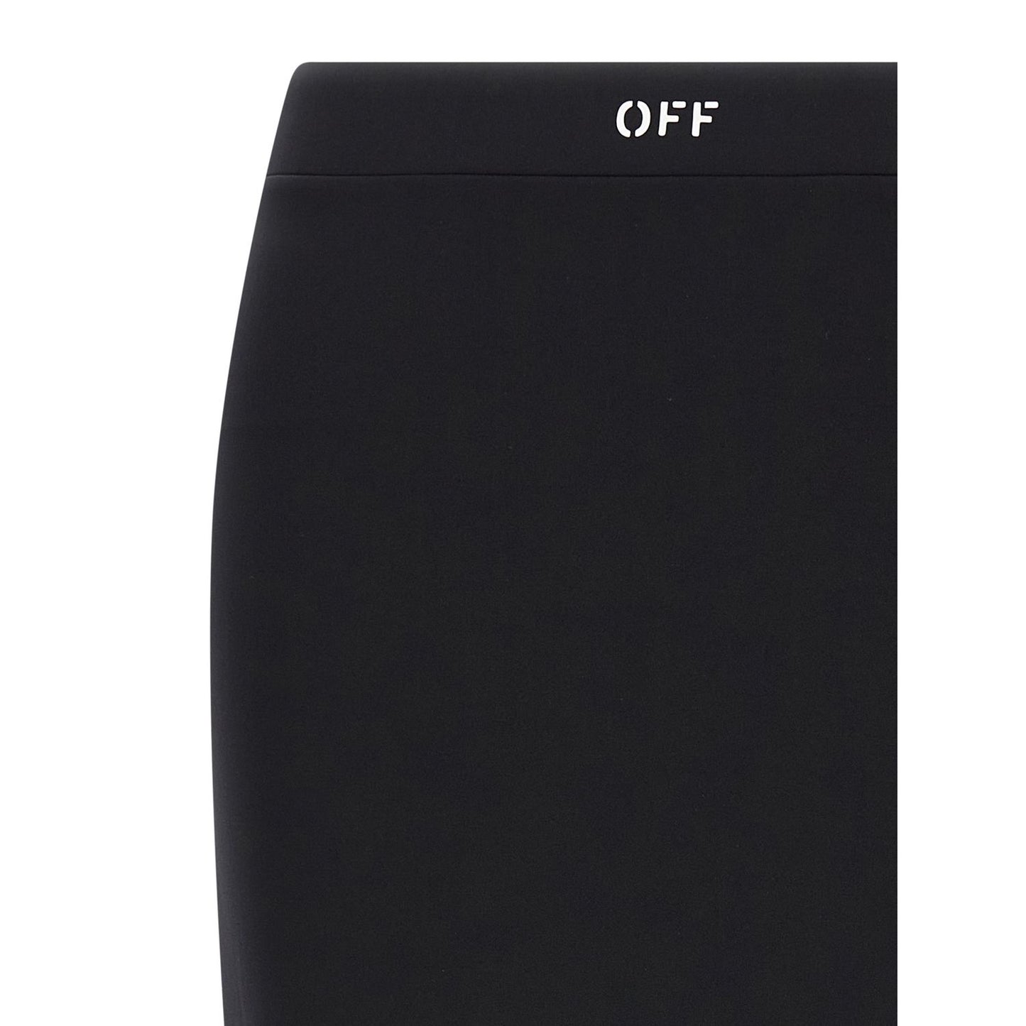 Off-White Black Polyamide Midi Skirt