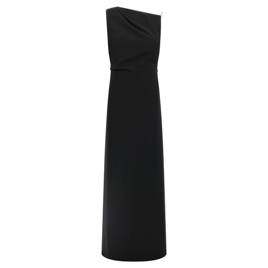 Max Mara Black Triacetate Long Dress