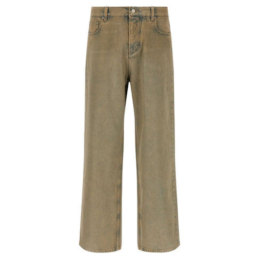 Amiri Beige Cotton Straight-Leg Jeans
