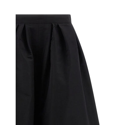 Carolina Herrera Black Silk Casual Pants