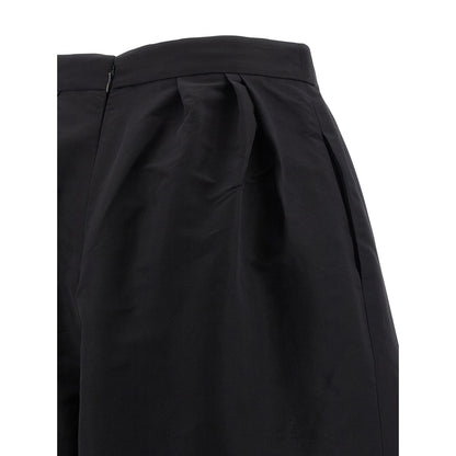 Carolina Herrera Black Silk Casual Pants