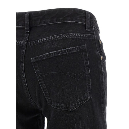 Balenciaga Black Cotton Flared Jeans