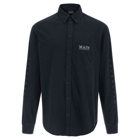 Balenciaga Black Cotton Blouse