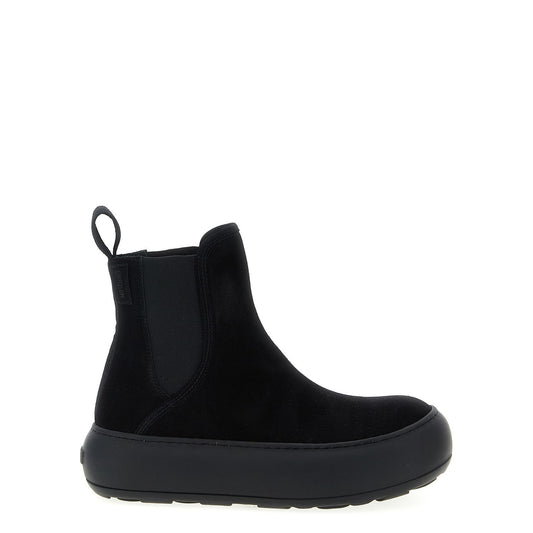 Moschino Black Calfskin Chelsea Boots