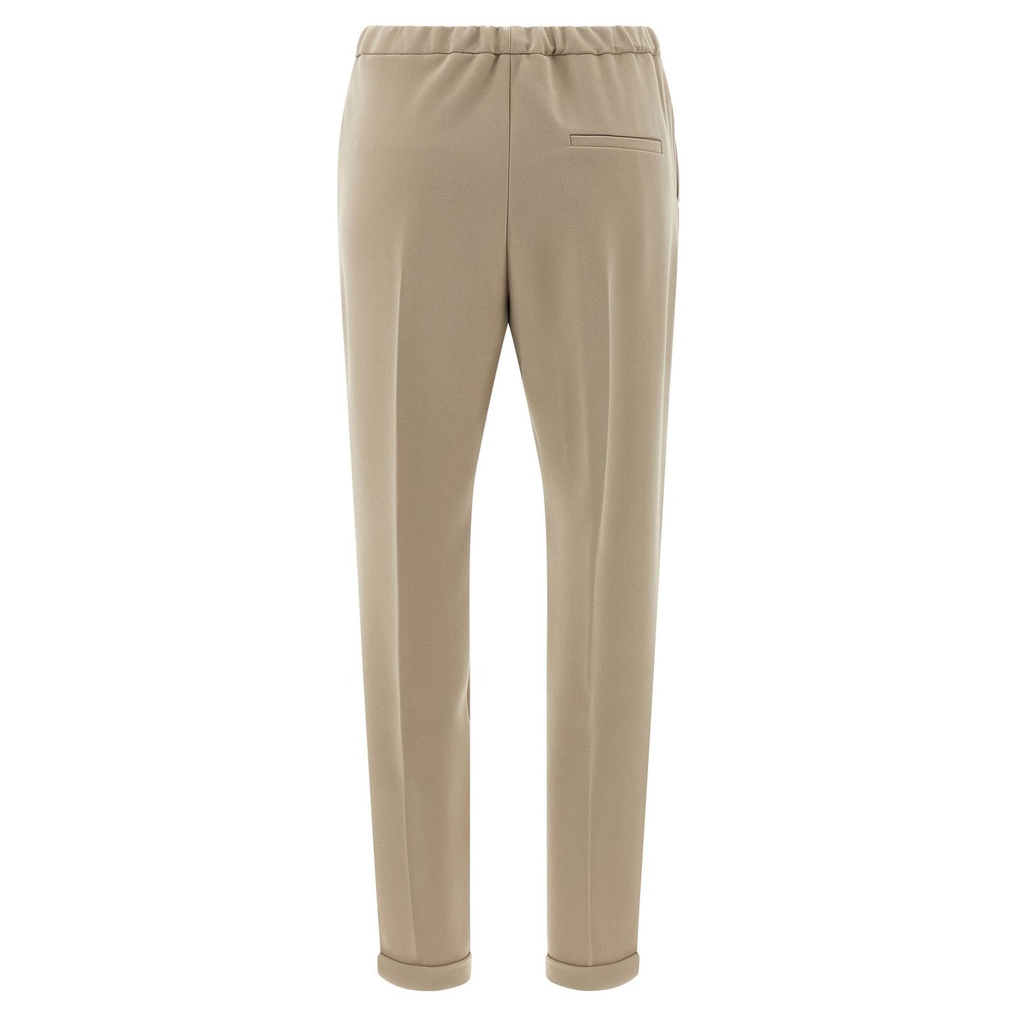 Alberto Biani Beige Triacetate Casual Pants