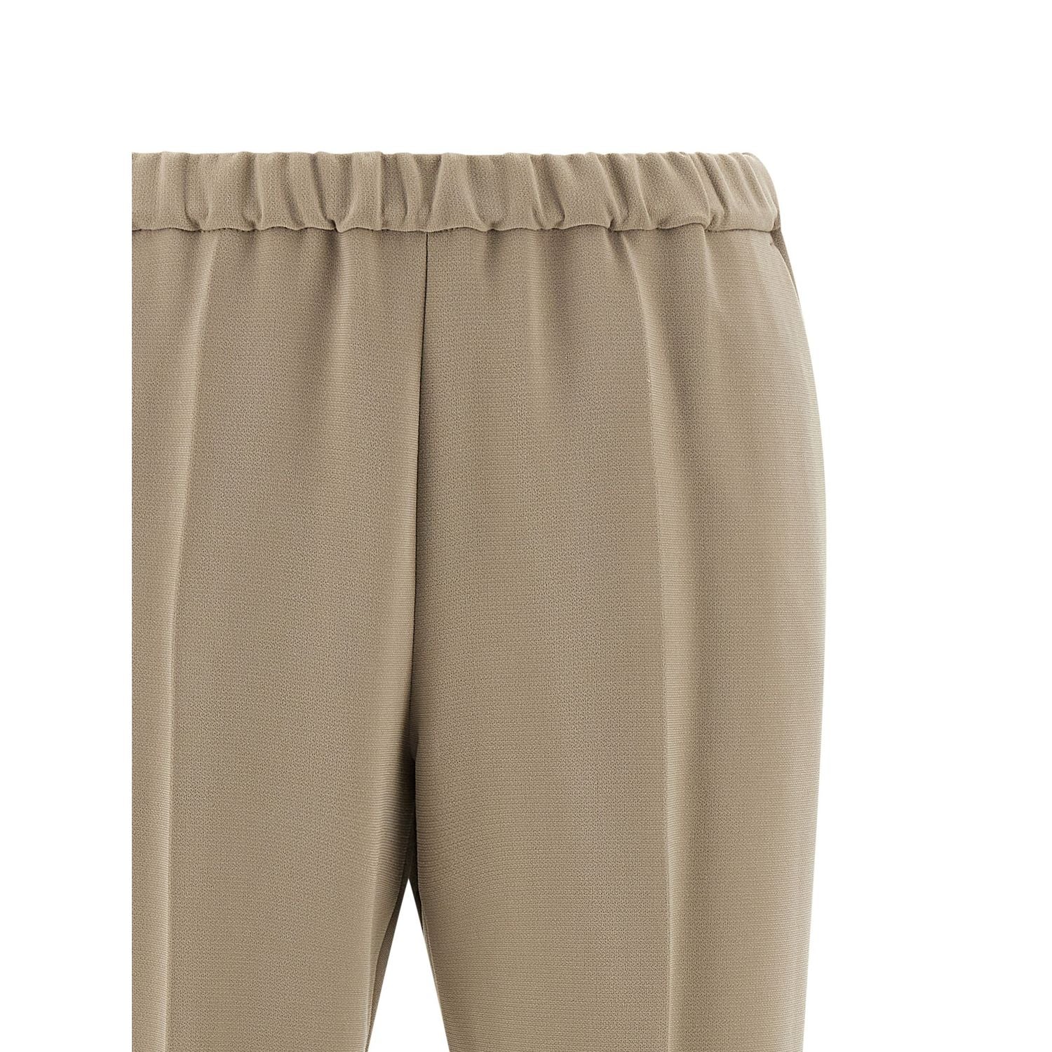 Alberto Biani Beige Triacetate Casual Pants