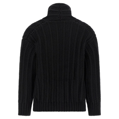 Dolce & Gabbana Black Virgin Wool Cardigan