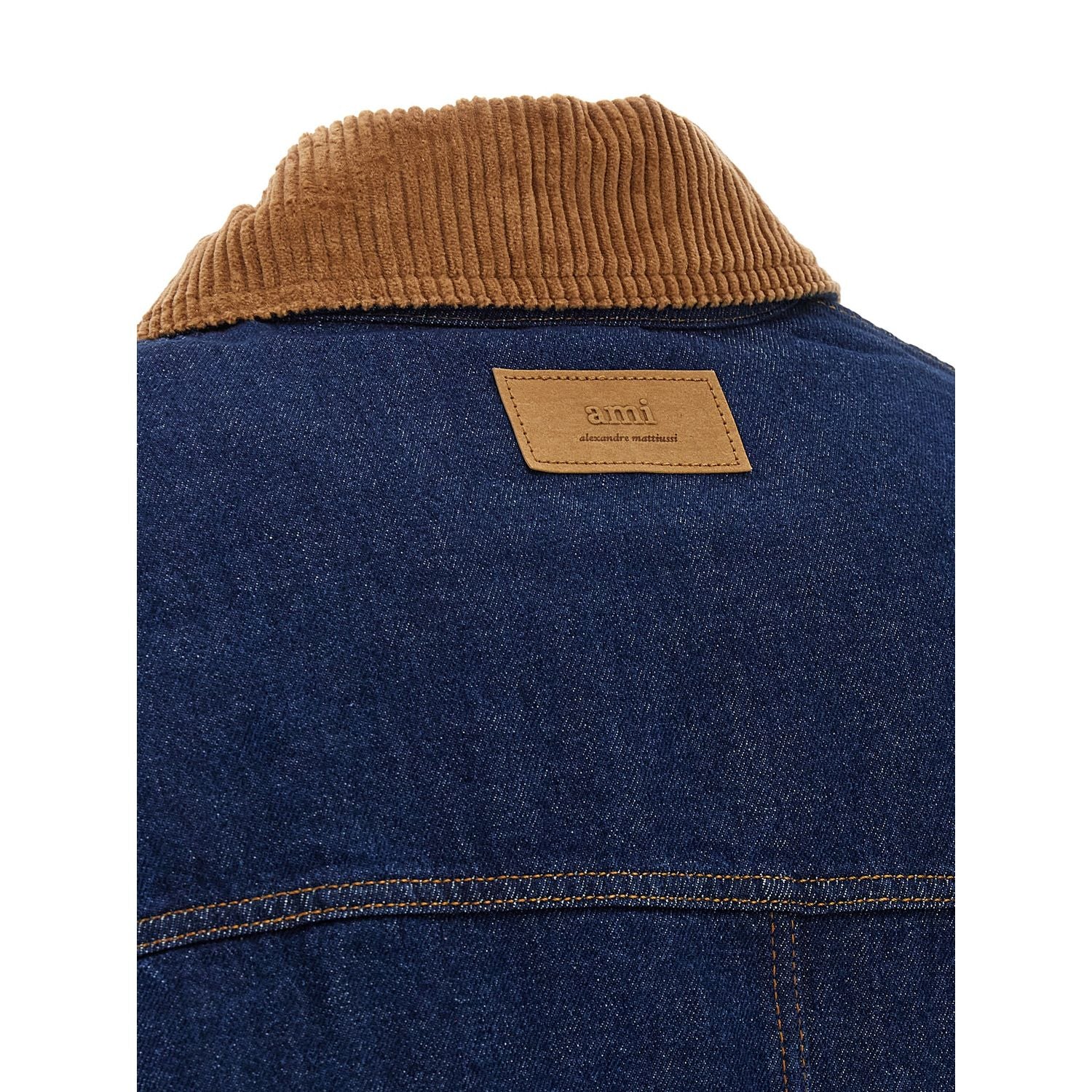 Ami Paris Blue Cotton Denim Jacket