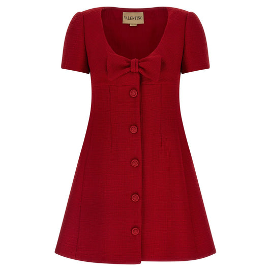 Valentino Garavani Multicolor Virgin Wool Short Dress