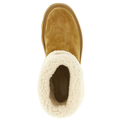 Moncler Beige Calfskin Ankle Boots