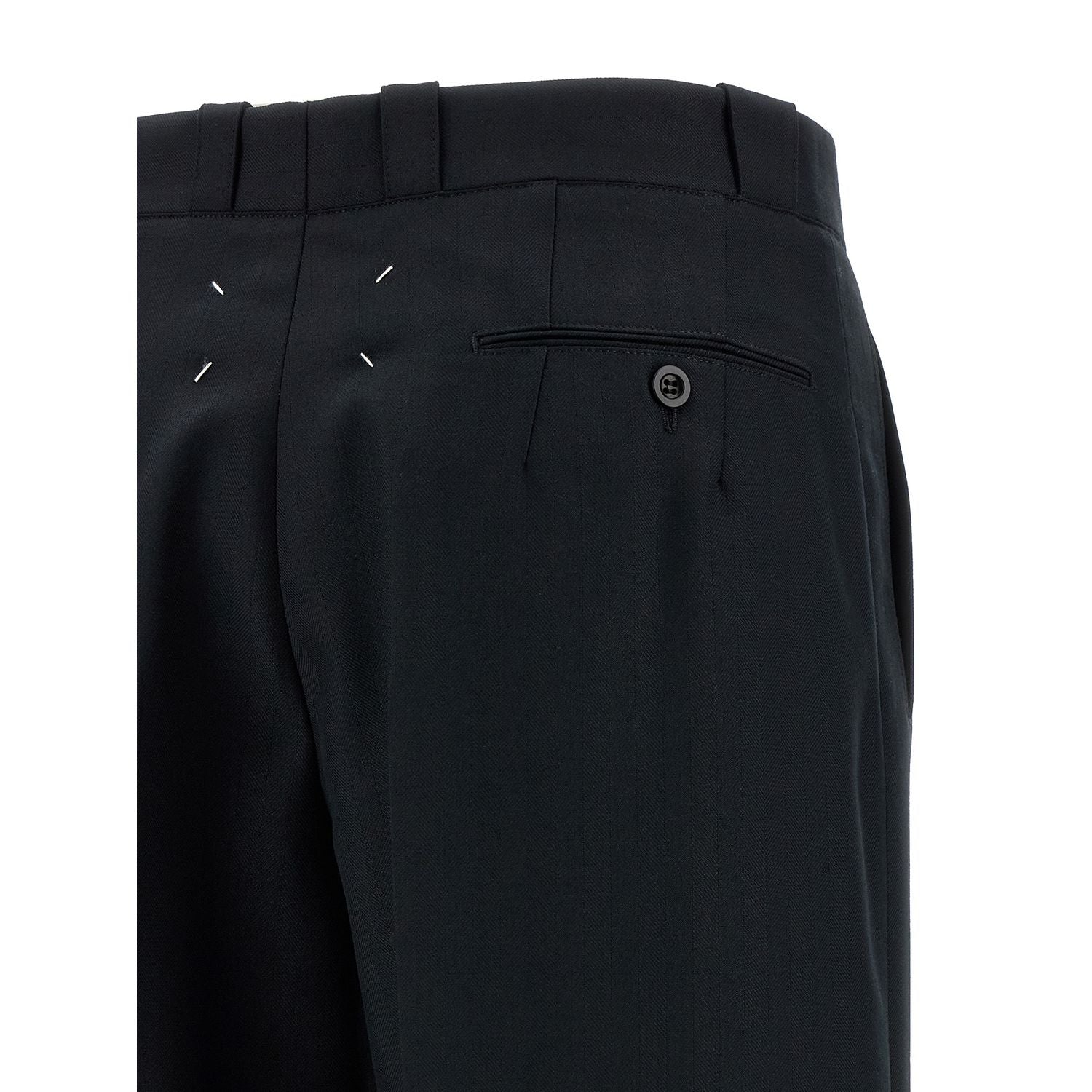 Maison Margiela Black Wool Dress Pants