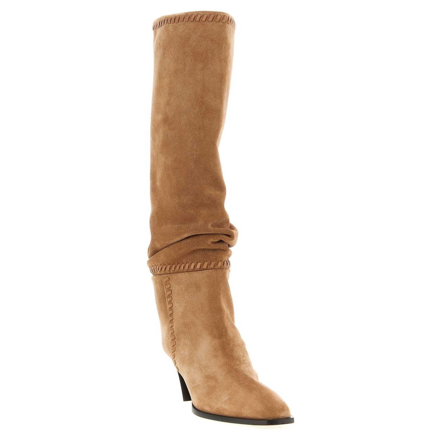 Jimmy Choo Beige Leather Over The Knee