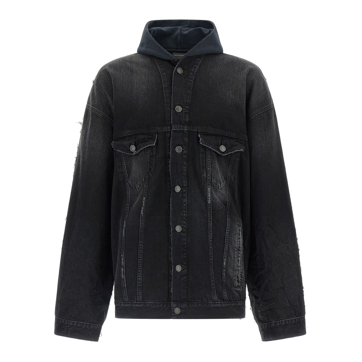 Balenciaga Black Cotton Denim Jacket