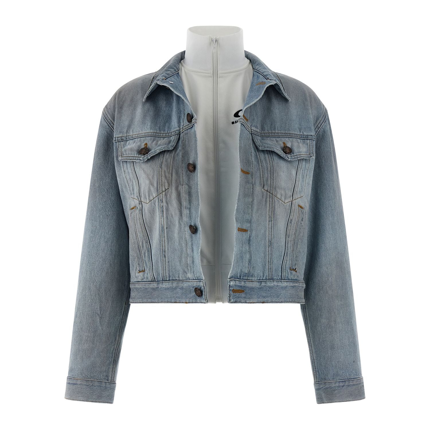 Balenciaga Blue Cotton Denim Jacket