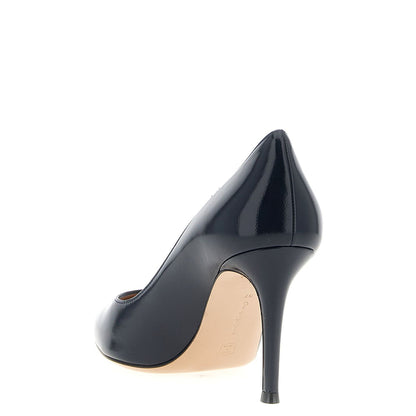 Gianvito Rossi Blue Lamb Leather High Heel Pumps
