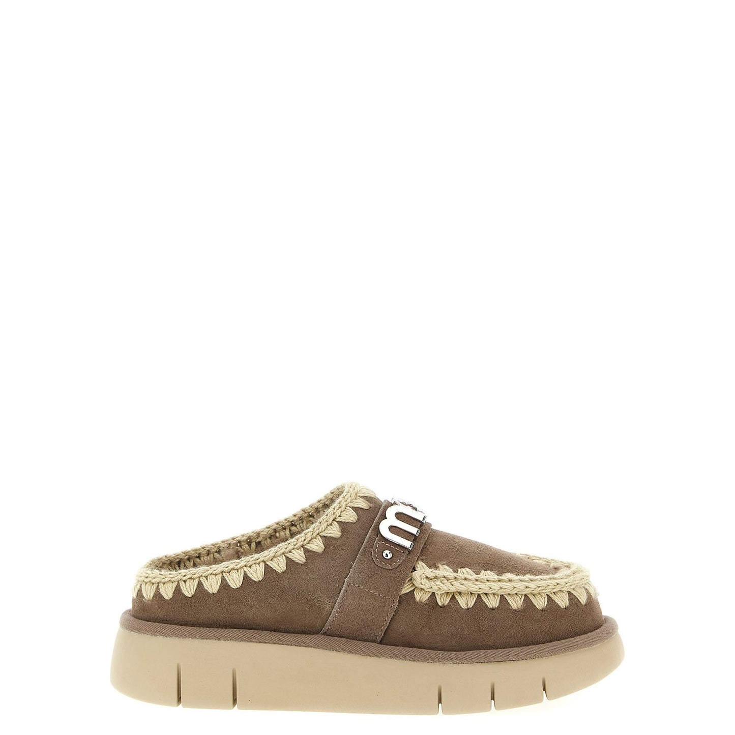 Mou Brown Lambskin Clogs