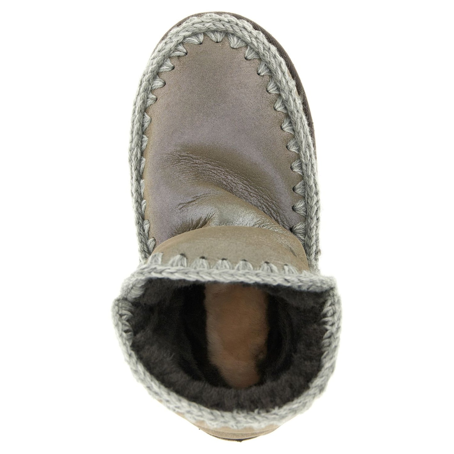 Mou Silver Lambskin Ankle Boots
