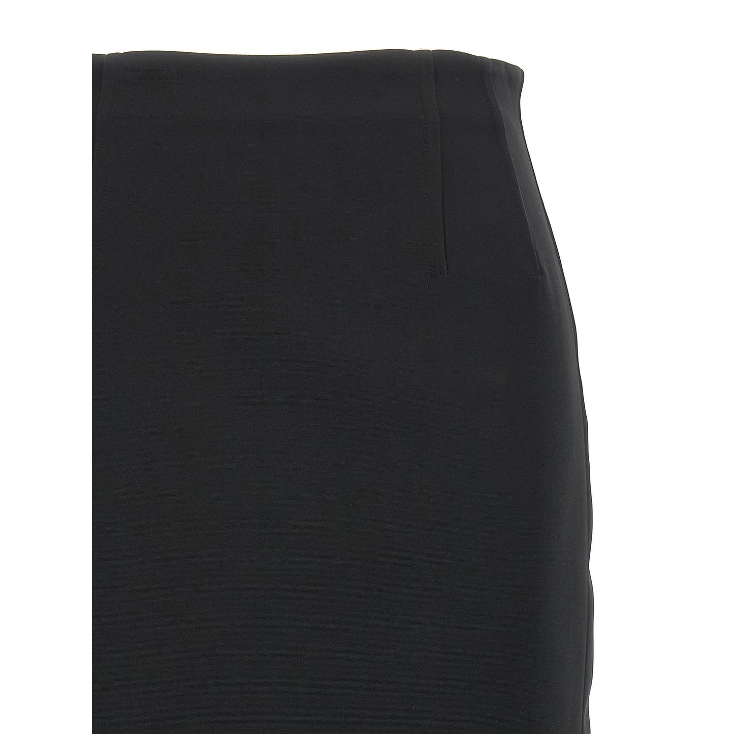 Max Mara Black Viscose Midi Skirt