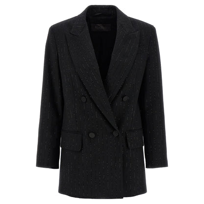 Max Mara Black Virgin Wool Blazer