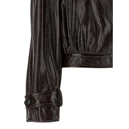 Sportmax Brown Cotton Coat
