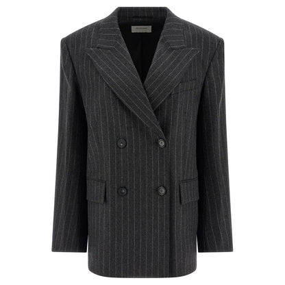 Sportmax Gray Virgin Wool Blazer