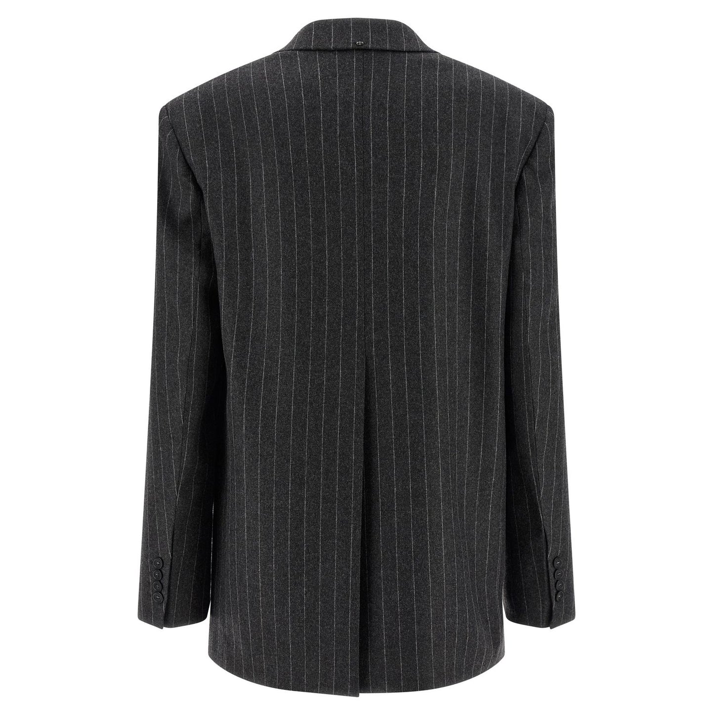 Sportmax Gray Virgin Wool Blazer