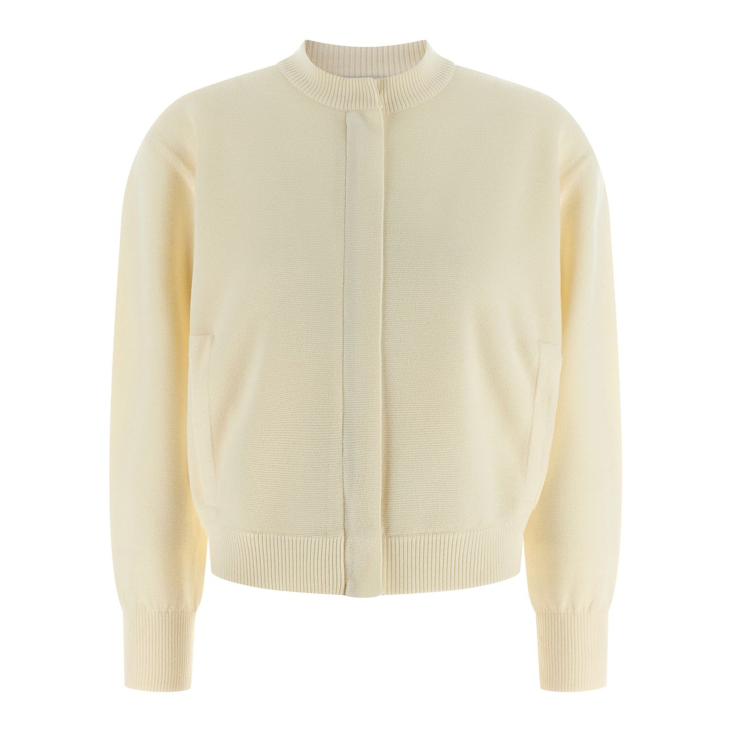 Max Mara White Virgin Wool Cardigan
