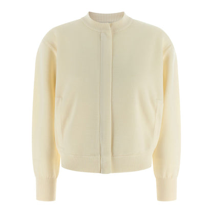 Max Mara White Virgin Wool Cardigan