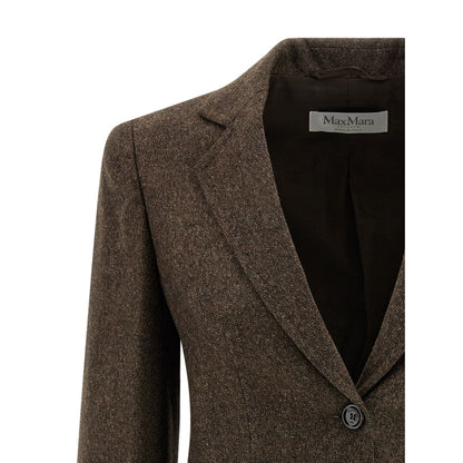 Max Mara Brown Virgin Wool Blazer