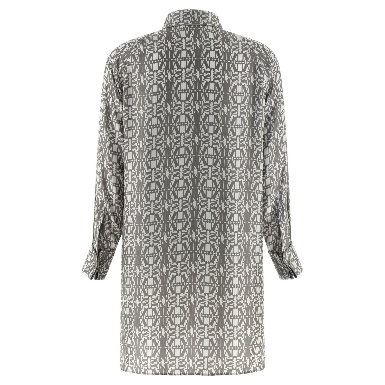 Max Mara Gray Silk Short Dress