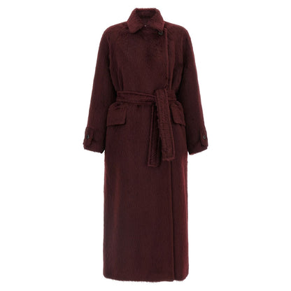 Max Mara Bordeaux Wool Coat