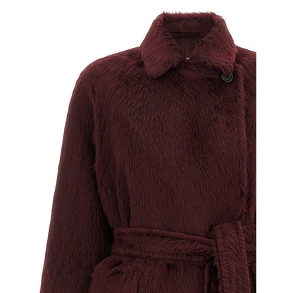 Max Mara Bordeaux Wool Coat