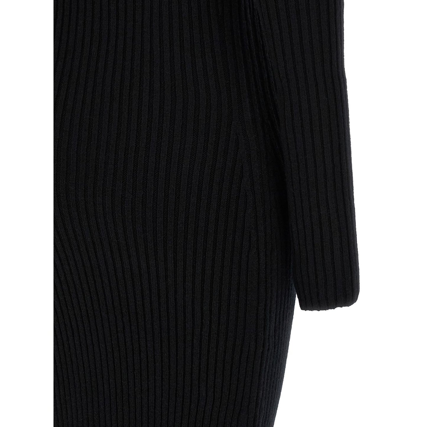 Max Mara Black Wool Long Dress
