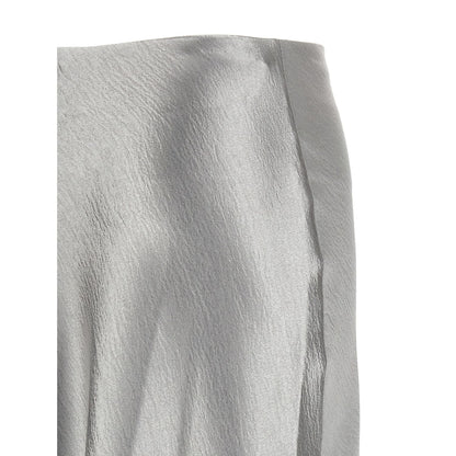 Tory Burch Gray Polyester Midi Skirt
