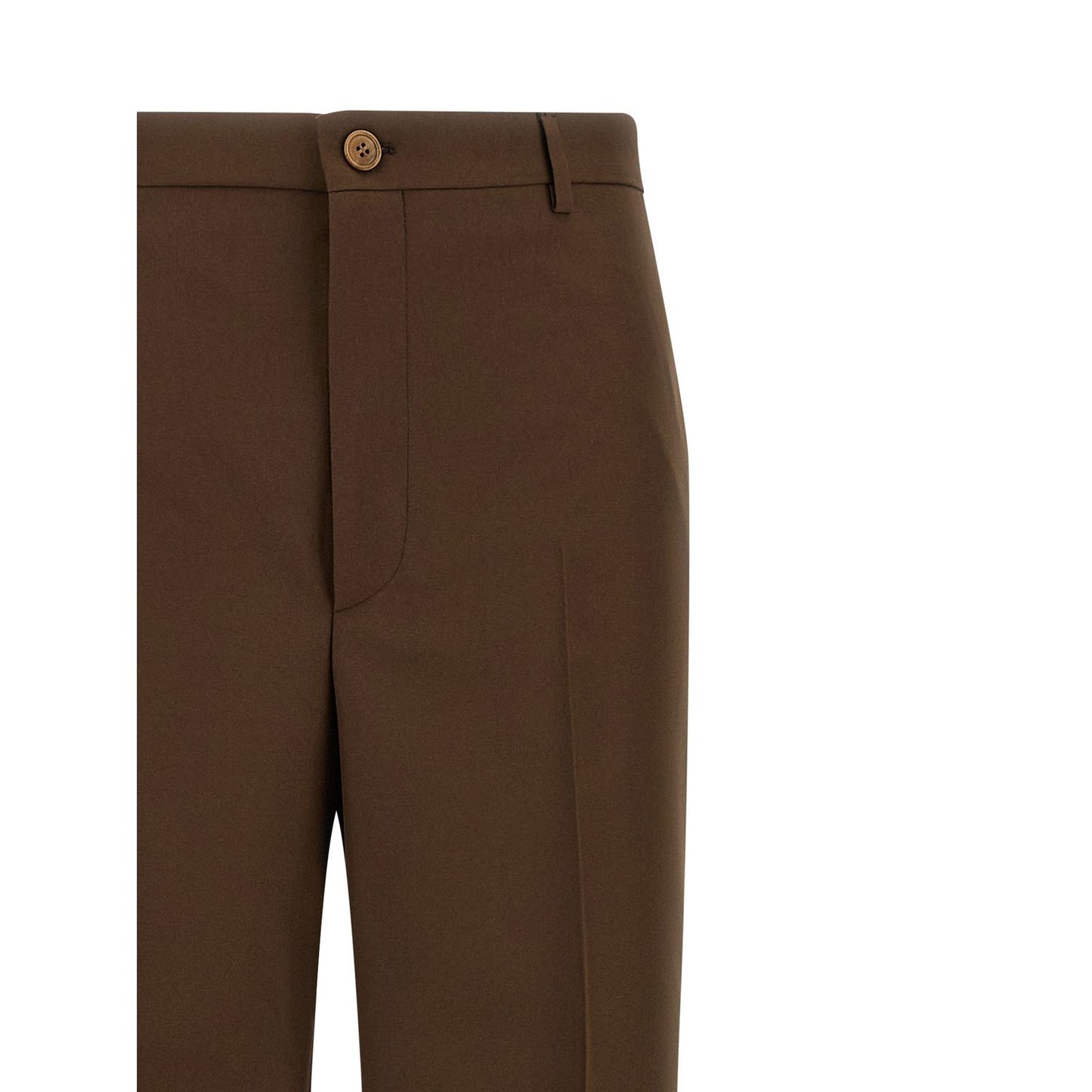 Gucci Brown Polyester Dress Pants