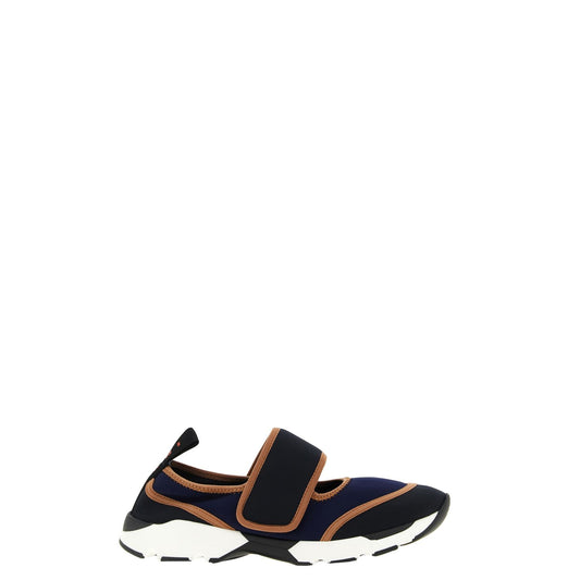 Marni Blue Polyamide Low Top Sneakers