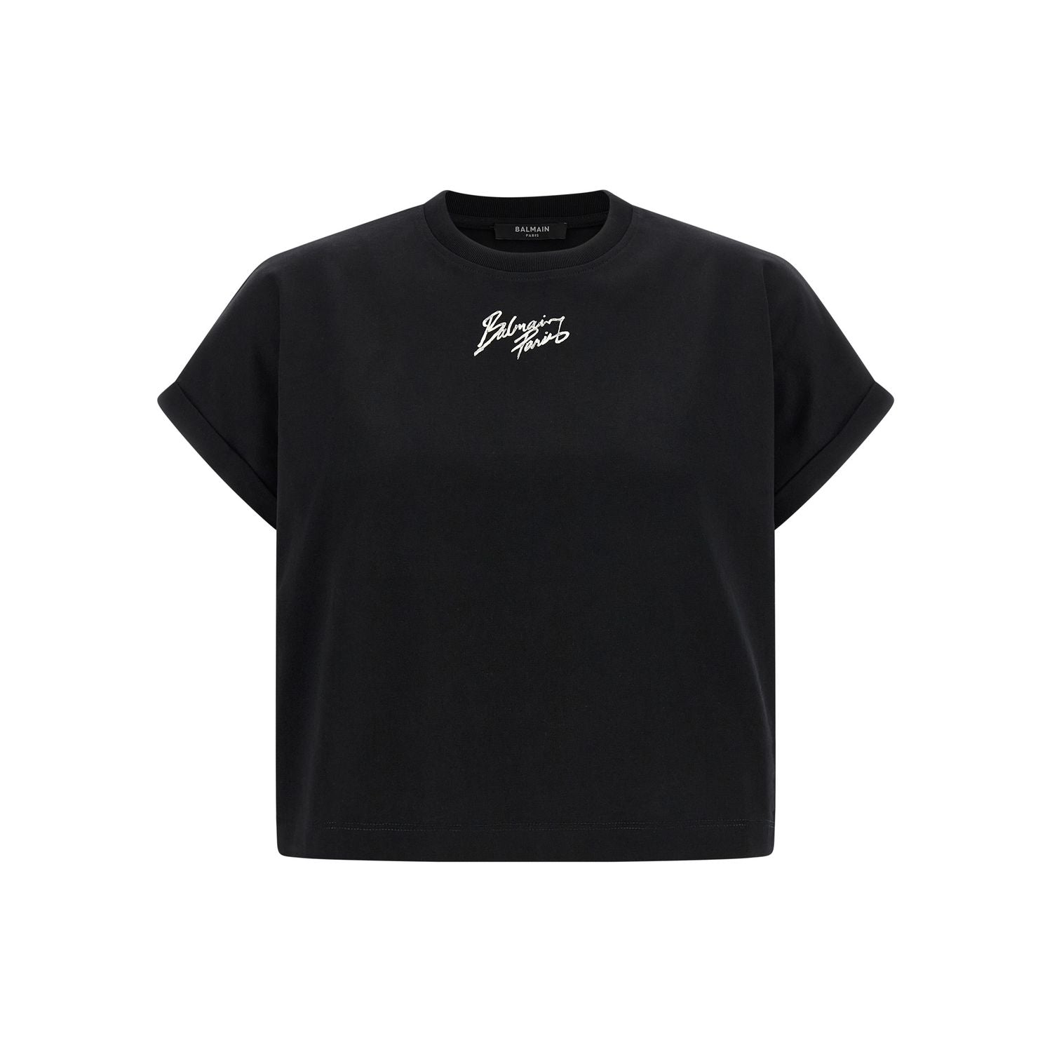 Balmain Black Cotton T-Shirt