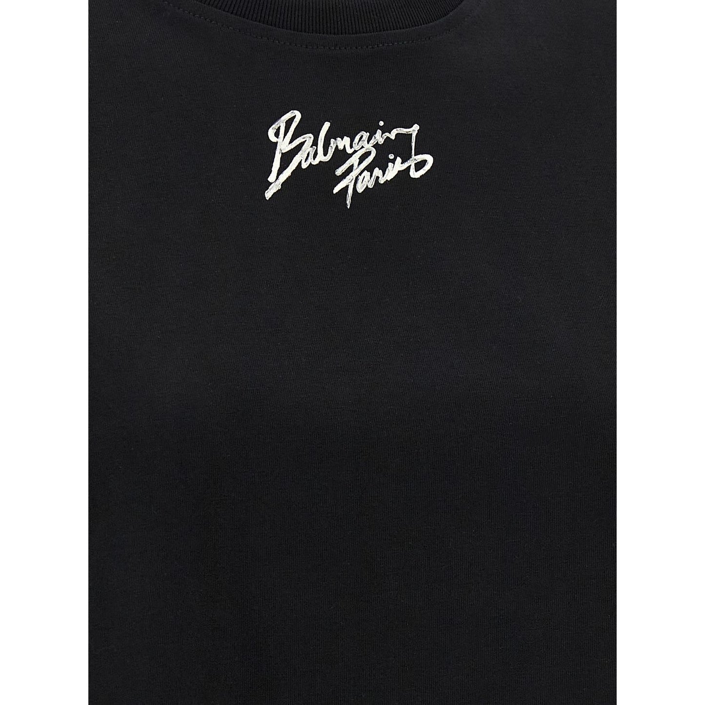 Balmain Black Cotton T-Shirt