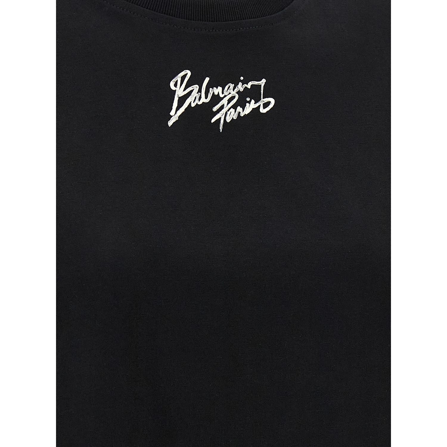 Balmain Black Cotton T-Shirt