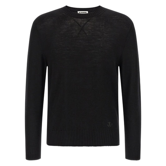 Jil Sander Black Virgin Wool Cardigan