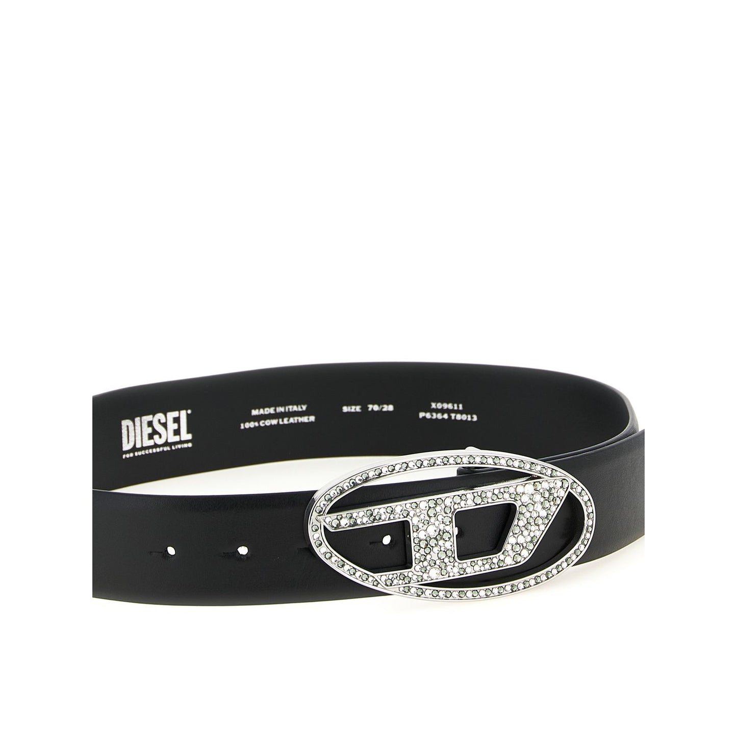 Diesel Black Leather Regular Belt