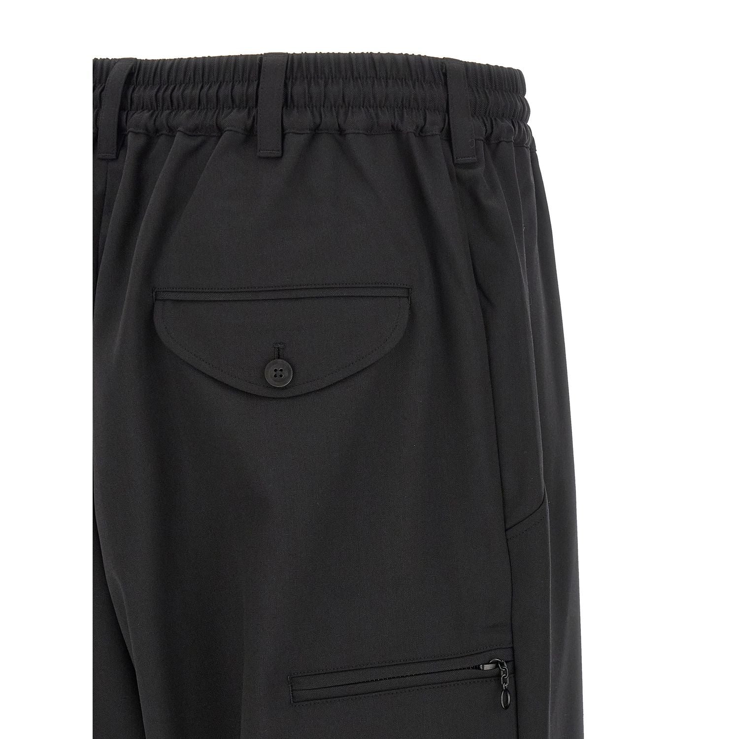 Y-3 Black Polyester Casual Pants
