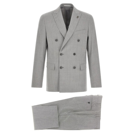 Pal Zileri Gray Polyester Two-Piece Suit