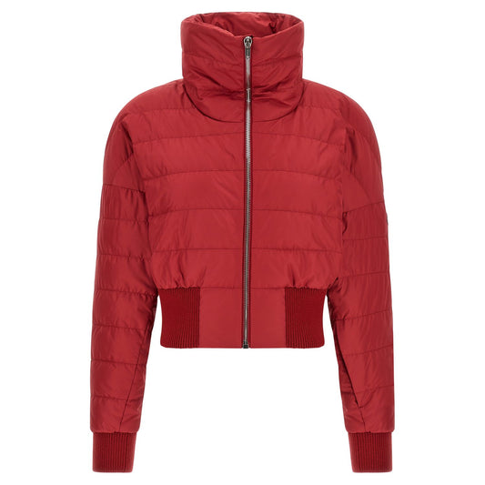 Rick Owens Red Polyester Full-Length Jacket